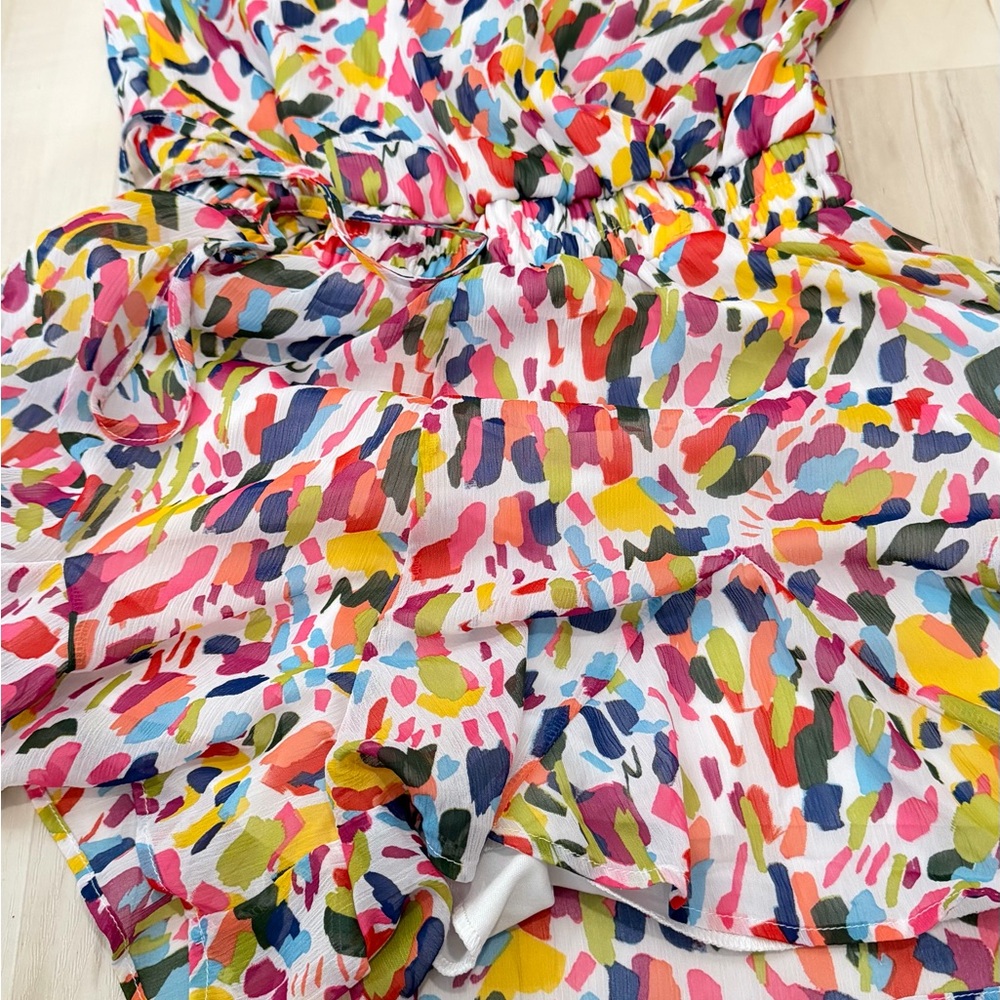 Colorful Abstract Print Romper - Picture 3 of 4